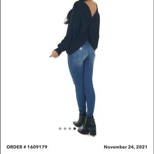 Black twist back Sweater